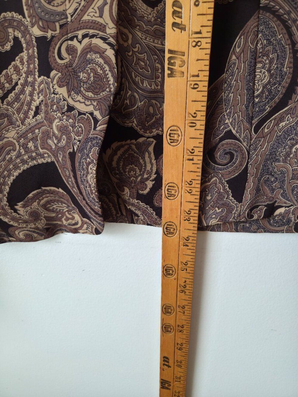 EUC CHAUS DARK ACADEMIA PAISELY PRINT BUTTONED SHIRT LONG SLEEVES SIZE 10 / M - Picture 13 of 13